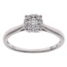 9ct White Gold 0.25ct Brilliant Cut Diamond Cluster Ring