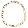 9ct Yellow Gold Figaro Bracelet 7"