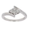 9ct White Gold 0.20ct Brilliant Cut Diamond Cluster Ring