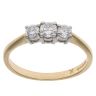 18ct Yellow Gold 0.50ct Diamond Trilogy Ring