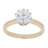14ct Yellow Gold Cubic Zirconia Single Stone Ring
