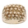 9ct Yellow Gold Four Row Keeper Ring