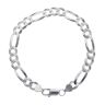 Silver Figaro Bracelet 8.5"