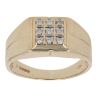 9ct Yellow Gold 0.10ct Brilliant Cut Diamond Cluster Ring