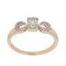 9ct Yellow Gold 0.10ct Diamond and Tourmaline Ring