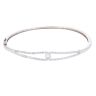 Silver Cubic Zirconia Crossover Bangle by Icesia