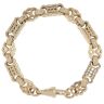 9ct Yellow Gold Stars and Bars Bracelet 8"