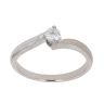 9ct White Gold 0.25ct Brilliant Cut Diamond Twist Solitaire Ring