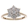 9ct Yellow Gold 1.00ct Brilliant Cut Diamond Cluster Ring