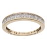 9ct Yellow Gold 0.25ct Brilliant Cut Diamond Half Eternity Ring