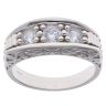 Silver Cubic Zirconia Signet Ring by Icesia