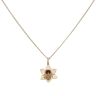 9ct Yellow and Rose Gold Daffodil Pendant and Chain 22"