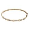 9ct Yellow Gold Cubic Zirconia Hinged Bangle