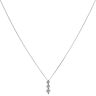 18ct White Gold 0.50ct Brilliant Cut Diamond Trilogy Pendant and Chain 18"