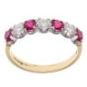 18ct Yellow Gold 0.35ct Brilliant Cut Diamond and Ruby Ring