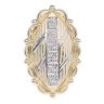 14ct Yellow And White Gold Greek Key Patterned Marquise Ring