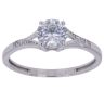 9ct White Gold Cubic Zirconia Single Stone Ring