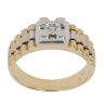 18ct Yellow and White Gold 0.37ct Diamond Signet Ring