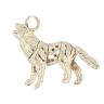 9ct Yellow Gold Multi Gemstone Dog Pendant