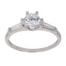 9ct White Gold Cubic Zirconia Single Stone Fancy Ring