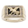 9ct Yellow Gold 0.10ct Diamond Eagle Signet Ring