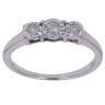 9ct White Gold 0.10ct Diamond Trilogy Ring