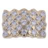 9ct Yellow Gold Cubic Zirconia Wavy Edge Signet Ring