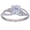 9ct White Gold Cubic Zirconia Solitaire Ring