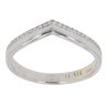 9ct White Gold 0.15ct Brilliant Cut Diamond Wishbone Ring