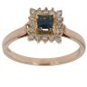 14ct Yellow Gold 0.15ct Diamond and Sapphire Cluster Ring