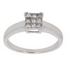 18ct White Gold 0.35ct Princess Cut Diamond Cluster Ring