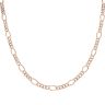 9ct Rose Gold Plain Figaro Chain 18"