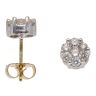 18ct Yellow Gold 1.00ct Brilliant Cut Diamond Cluster Stud Earrings