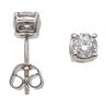 18ct White Gold 0.80ct Brilliant Cut Diamond Stud Earrings