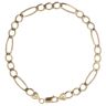 9ct Yellow Gold Figaro Bracelet 8"