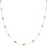 Gold Plated Silver Fancy Beaded Chain 18"