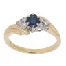 18ct Yellow Gold 0.15ct Diamond And Sapphire Ring