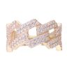 9ct Yellow Gold Cubic Zirconia Curb Link Ring