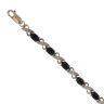 9ct Yellow Gold 0.10ct Diamond and Sapphire Bracelet 7.5"
