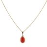 14ct Yellow Gold Orange Gemstone Pendant And Chain 16"