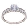 9ct White Gold Cubic Zirconia Single Stone Ring