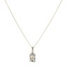 14ct Yellow and White Gold Children's Cubic Zirconia Jesus Pendant and Chain 16"