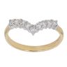 18ct Yellow Gold 0.42ct Brilliant Cut Diamond Wishbone Ring