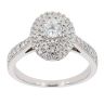 9ct White Gold 0.75ct Diamond Oval Cluster Ring