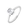 9ct White Gold 1.00ct Emerald Cut Lab Grown Diamond Solitaire Ring