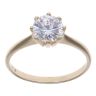 9ct Yellow Gold Cubic Zirconia Single Stone Ring