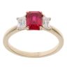 9ct Yellow Gold 0.50ct Lab Grown Diamond And Created Ruby Ring