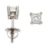 Platinum 0.70ct Princess Cut Diamond Stud Earrings