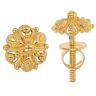 22ct Yellow Gold Floral Stud Earrings