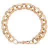 9ct Yellow Gold Patterned and Plain Belcher Bracelet 9"